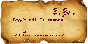 Bogárdi Zsuzsanna névjegykártya