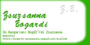 zsuzsanna bogardi business card